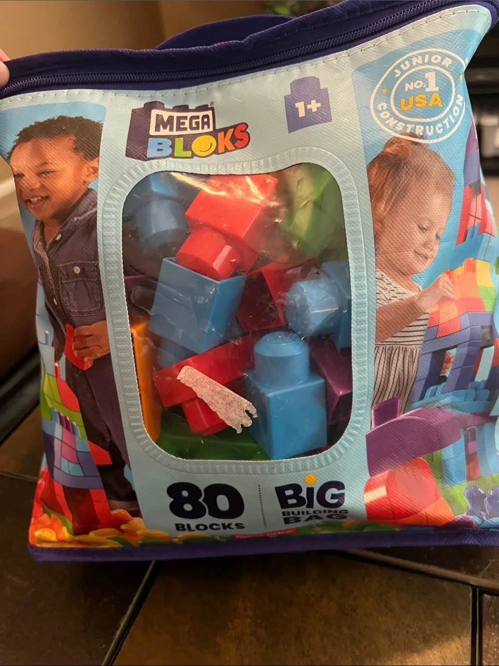 Fisher Price Mega Blocks 80-Piece Big Building Bag-First Blocks Age 1+, EUC